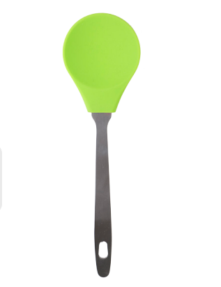 Silicone salad spoon with SS handle