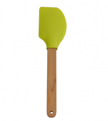 Silicone spatula with wooden handle