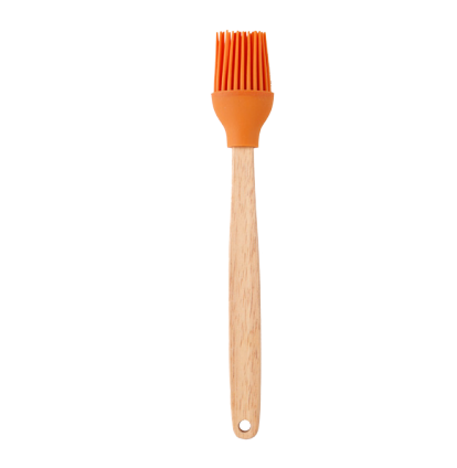 Silicone mini brush with wooden handle