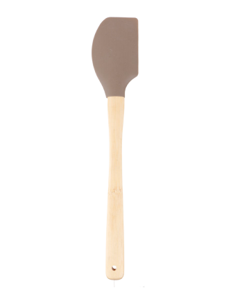 Silicone spatula with bamboo handle