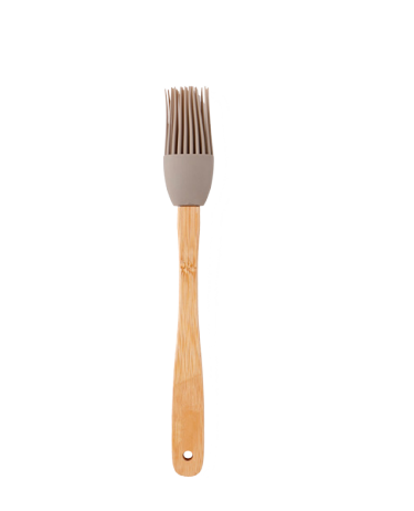 Silicone mini brush with bamboo handle