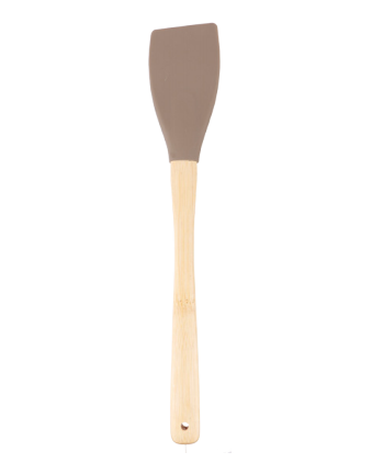 Silicone spatula with bamboo handle