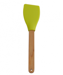 Silicone spatula with wooden handle