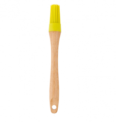 Silicone small round brush with bamboo handle