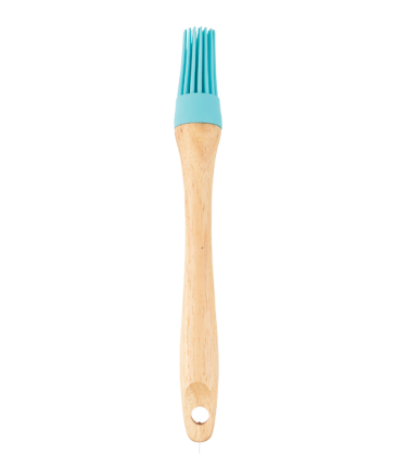 Silicone small round brush with bamboo handle