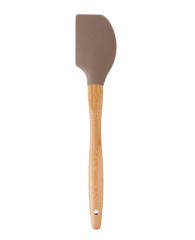 Silicone spatula with wooden handle