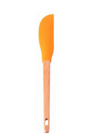 Silicone spatula knife with wooden handle