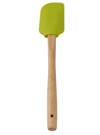 Silicone spatula spoon with wooden handle