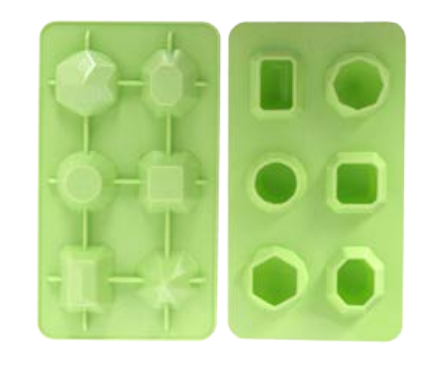 Silicone 3D polygon shape ice cube mould ice cube tray
