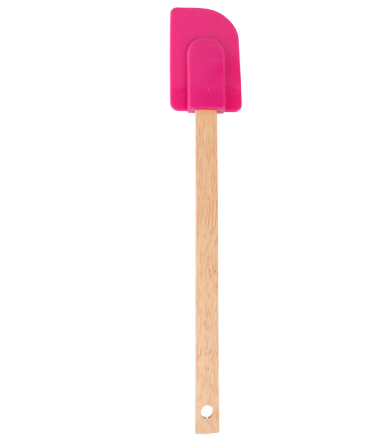 Silicone spatula with wooden handle