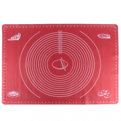 Silicone baking mat with printing measurement