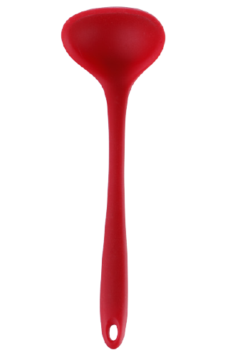 Silicone soup ladle with nylon insert