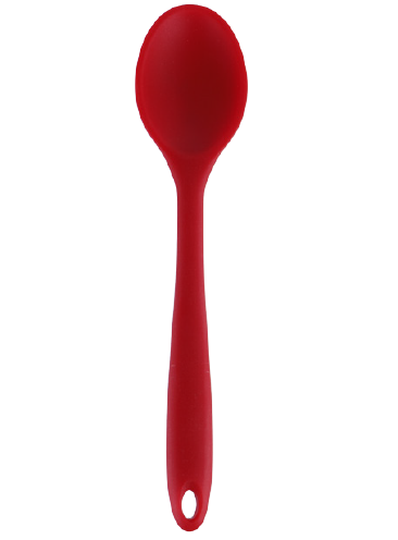 Silicone solid spoon with nyloninsert