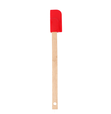 Silicone spatula with wooden handle