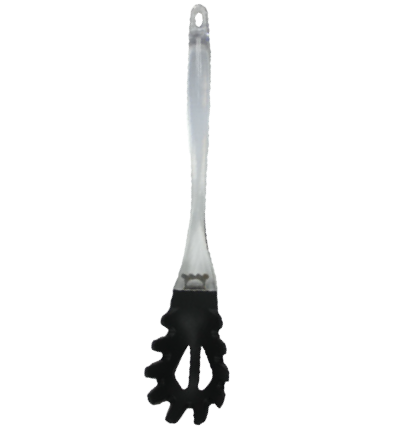 Silicone spagetti server with crystal handle