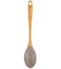 Silicone spoon with bamboo handle