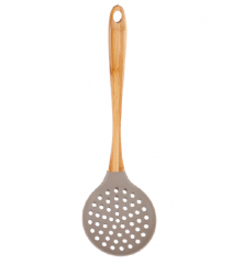 Silicone skimmer with bamboo handle