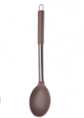 Silicone spoon with silicone tube handle