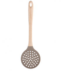 Silicone skimmer with wooden handle