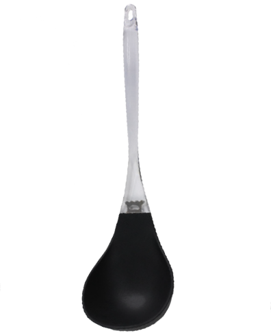 Silicone soup ladle with crystal handle