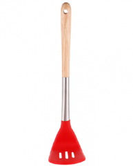 Silicone potato pressor with SS and wooden handle