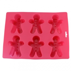 Silicone Gingerbread Man Cake Mold Christmas Baking Mold Jelly Pudding Ice Mold DIY Soap Mold