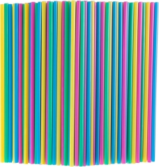 Custom Colorful Compostable PLA Disposable Straws 300 Pack